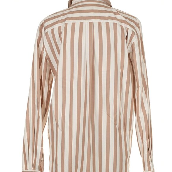 Ann Taylor Tan Striped Button Down Blouse Size XS - Picture 3 of 5